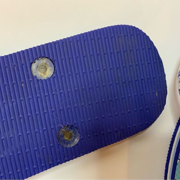 Like new Vera Bradley Flip-Flops Sandals Floral 9-10 Blue L - Picture 5 of 7